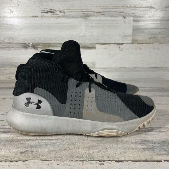 Under Armour Anomaly Men's‎ Colorblock Lace-Up Sneakers Gray & Black Size 12 - Picture 1 of 8